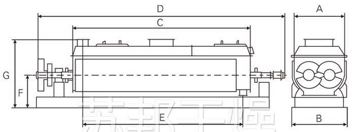 空心槳葉干燥機(jī)結(jié)構(gòu)示意圖